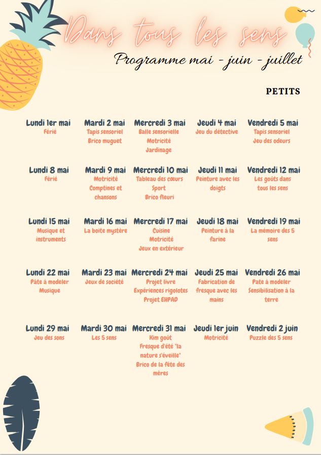 PROGRAMME PERISCOLAIRE ET MECREDIS LOISIRS
