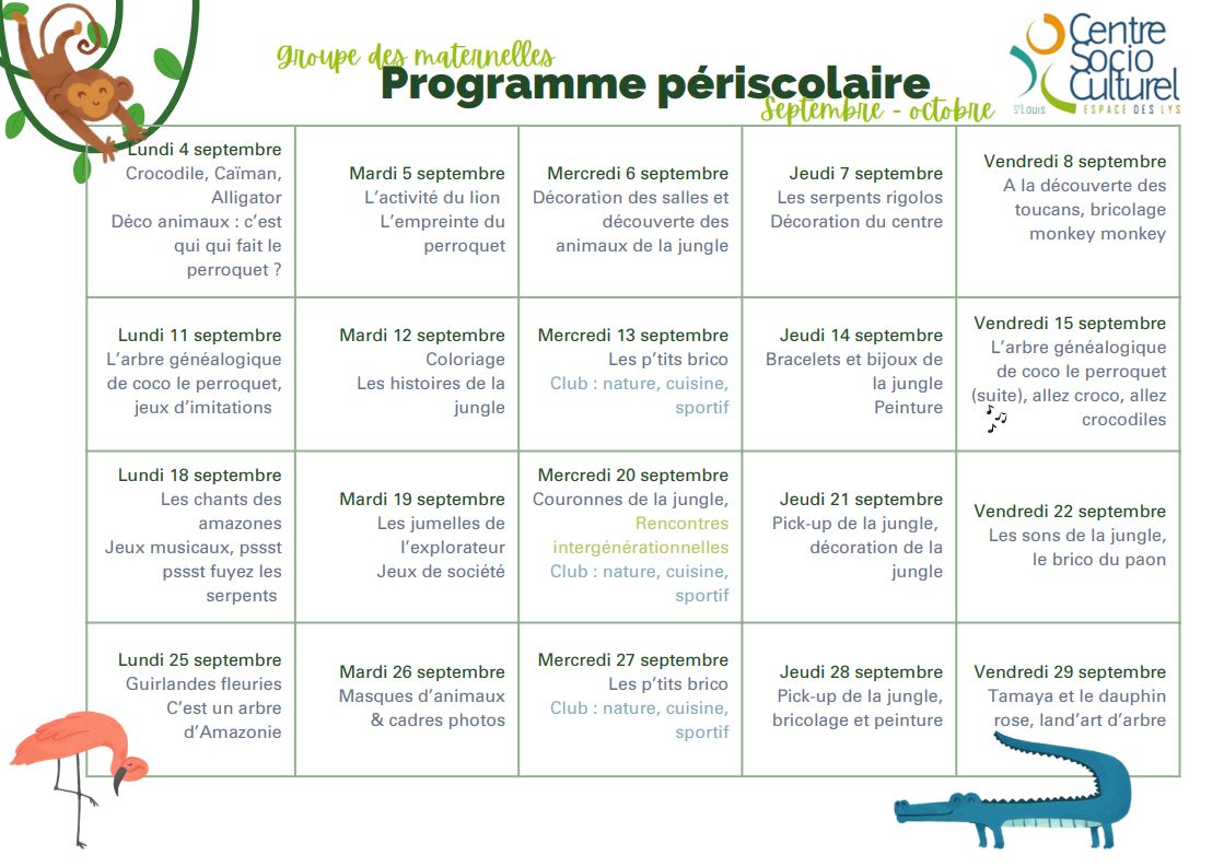 Programme périscolaire 22/23